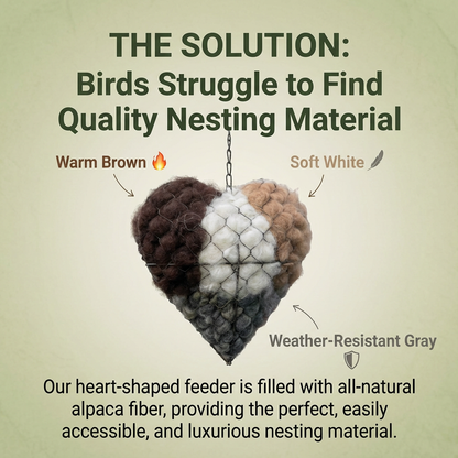 Warmed Homes Bird Nesting Heart