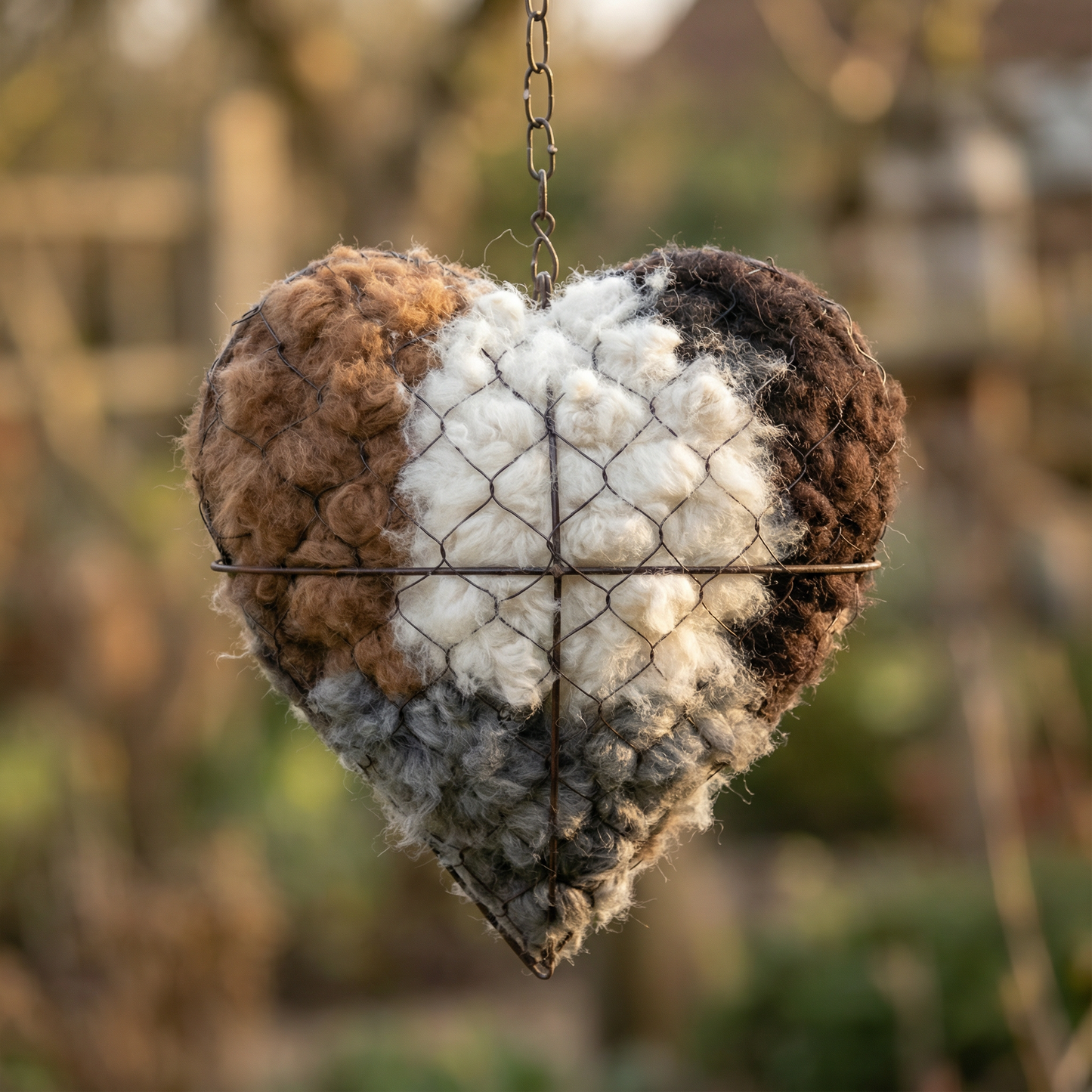 Warmed Homes Bird Nesting Heart